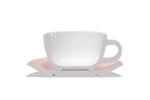 CLUBHOUSE TULIPANO PINK LATTE (300ml) CUP+SAUCER (1 PC)