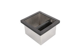 EDO SQUARE KNOCK BOX - STAINLESS STEEL (CLOSED BASE)