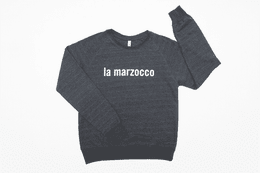 LA MARZOCCO BLACK MELANGE LION & GLOBE SWEATSHIRT (UNISEX LARGE)