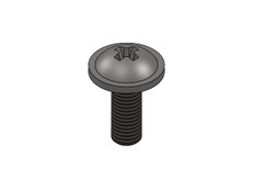 SCREW M3X8 PHILL, ROUND-PAN FLANGE GALV.