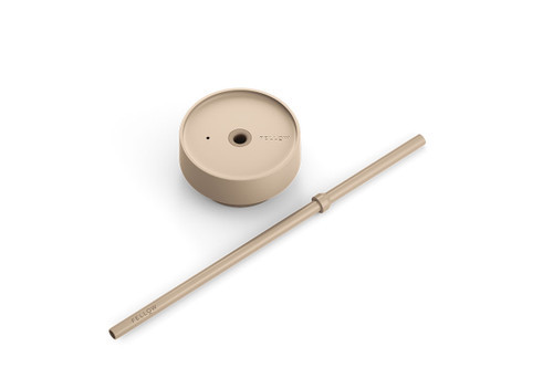 FELLOW CARTER COLD TUMBLER LID + STRAW - SAND DUNE 16oz