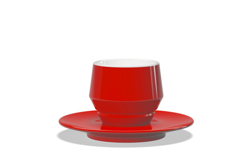 CLUBHOUSE MANIKO RED CAPPUCCINO (210ml) CUP+SAUCER (1 PC)