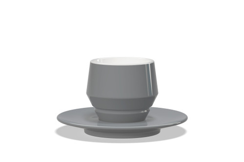 CLUBHOUSE MANIKO NICKEL CAPPUCCINO (210ml) CUP+SAUCER (1 PC)