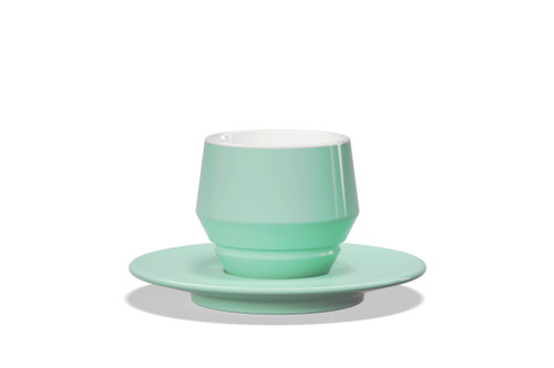 CLUBHOUSE MANIKO AQUAMARINE CAPPUCCINO (210ml) CUP+SAUCER (1 PC)