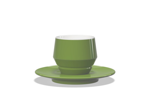 CLUBHOUSE MANIKO GREEN CAPPUCCINO (210ml) CUP+SAUCER (1 PC)