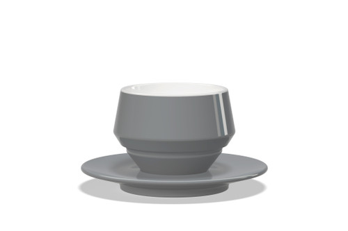 CLUBHOUSE MANIKO NICKEL LATTE (260ml) CUP+SAUCER (1 PC)