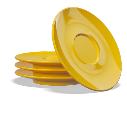 CLUBHOUSE MANIKO AMBER CAPPUCCINO / LATTE SAUCER ONLY (4 PCS)