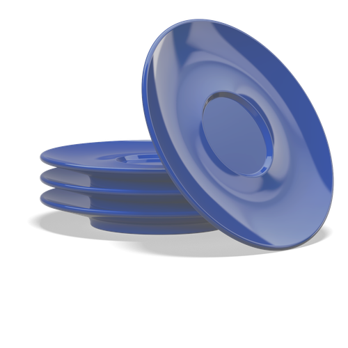 CLUBHOUSE MANIKO BLUE CAPPUCCINO / LATTE SAUCER ONLY (4 PCS)
