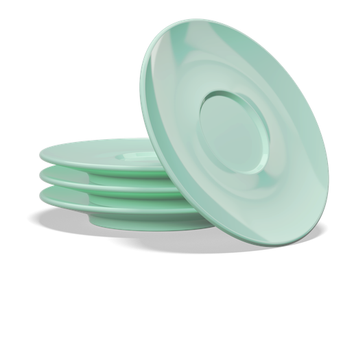 CLUBHOUSE MANIKO AQUAMARINE CAPPUCCINO / LATTE SAUCER ONLY (4 PCS)