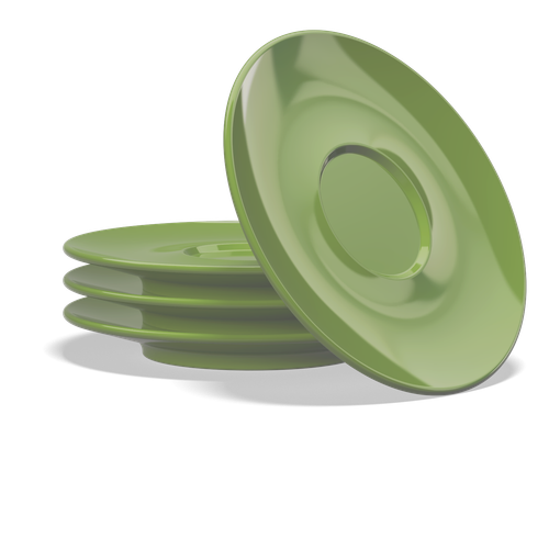 CLUBHOUSE MANIKO GREEN MANIKO GREEN CAPPUCCINO / LATTE SAUCER ONLY (4 PCS)
