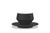CLUBHOUSE MANIKO MATTE BLACK LATTE (260ml) CUP+SAUCER (1 PC)