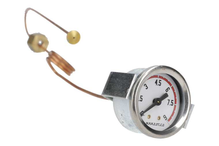 PRESS.GAUGE WHITE 0-9 W/CAPILLARY WELD.