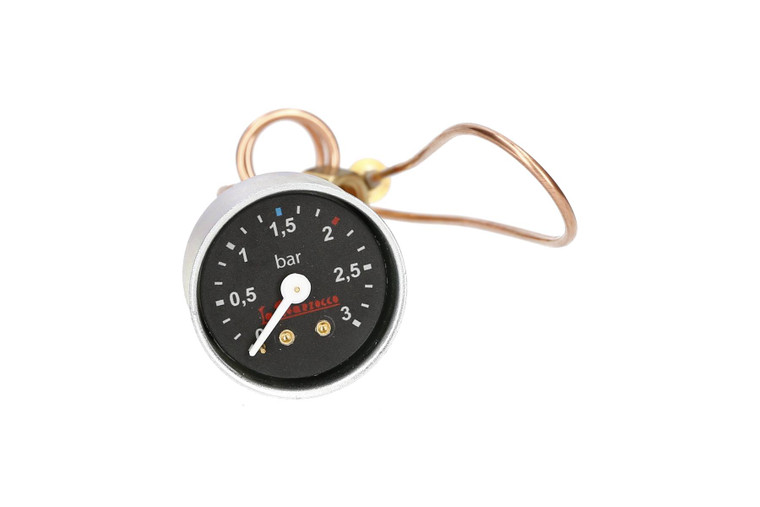 PRESS.GAUGE 0-3 BLACK W/CAPILLARY