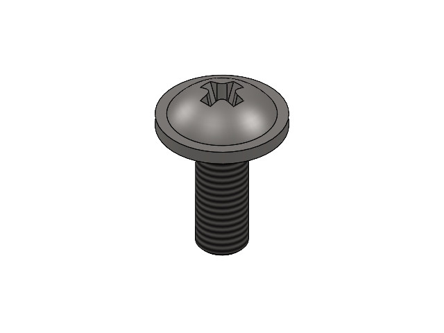 SCREW M3X8 PHILL, ROUND-PAN FLANGE GALV.