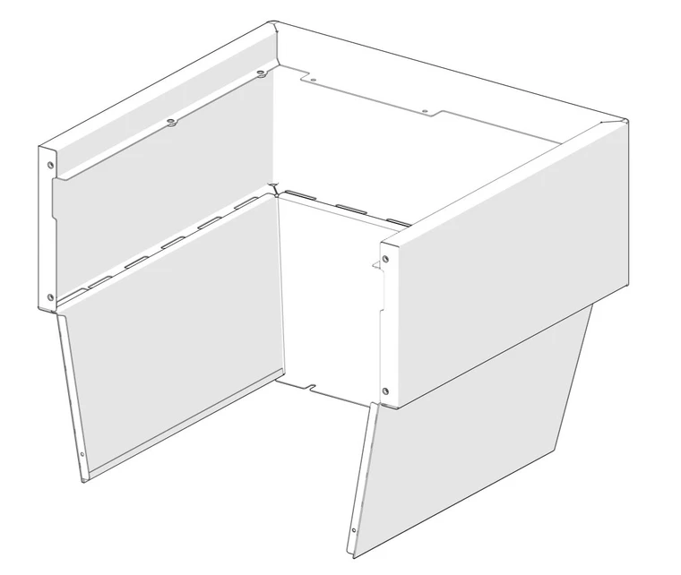 BODY COVER ASSEMBLY LMR WHITE