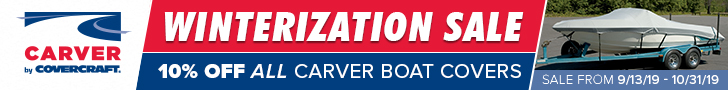 Carver Special Sale Banner 10% Off Boat Cover
