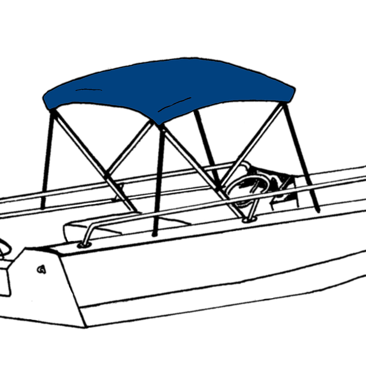 Raffinaderi Disco initial Boat Bimini Top | 54"-60" W x 42" H x 5' 6" L | Westland | ST57-X