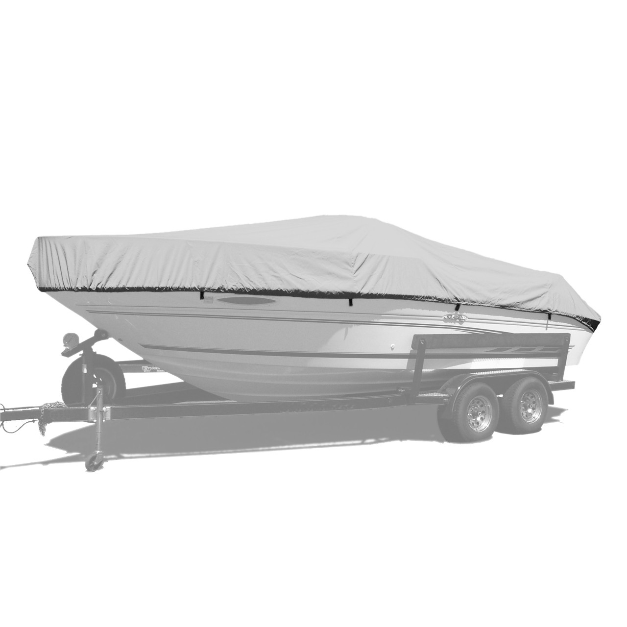 GREY BOAT COVER FOR TRACKER 1600 TF FISHING BASS