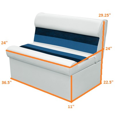Wise Deluxe Pontoon Boat Bench Seats 37" WD100 Free Shipping