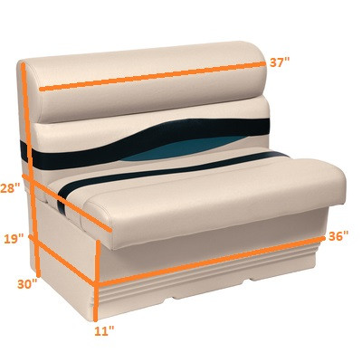 Wise Premier Pontoon Boat Bench Seat 36" BM1144 Free Shipping