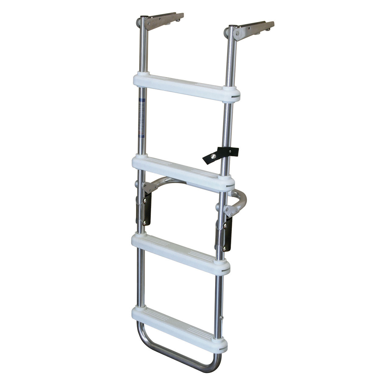 4-Step Folding Deck Ladder, Aluminum, JIF