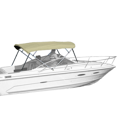 Westland 4-bow bimini top in linen Sharkskin Plus fabric