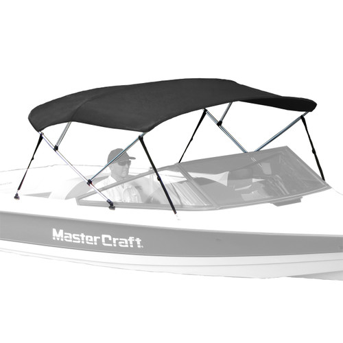 Westland 3-bow bimini top in charcoal Sharkskin Plus fabric