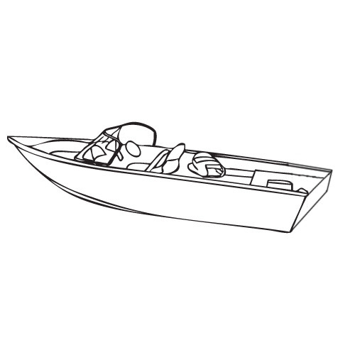 V-hull Fishing Boat Cover, 14'9-15'8 x 74, Carver