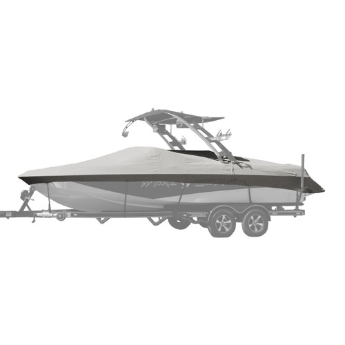 Westland custom boat cover with cadet gray Sunbrella fabric