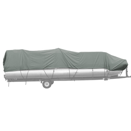 Carver custom boat cover with haze gray double duck canvas