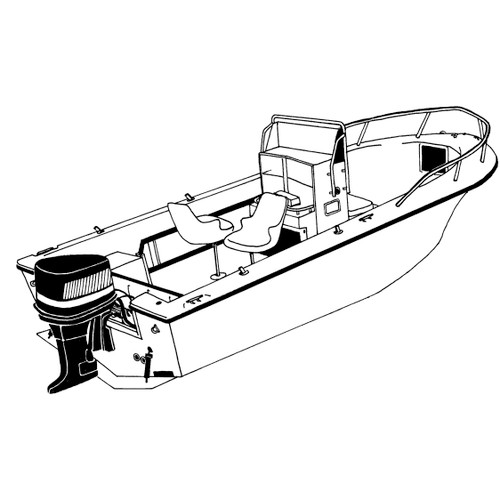 Cover Fits V-hull Center Console Fishing Boat with High Bow Rails Cover Fits V-hull Center Console Fishing Boat with High Bow Rails