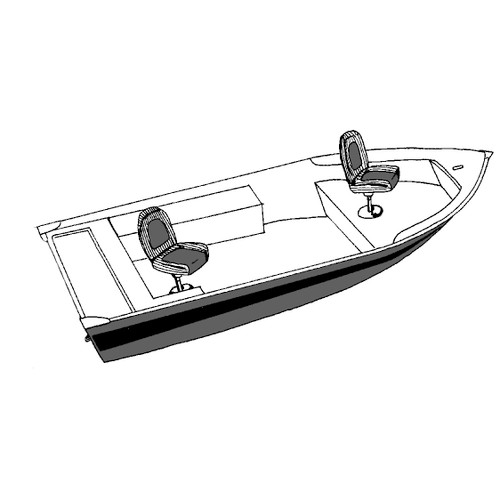 V-hull Fishing Boat Cover, 12'9-13'8 x 64, Carver
