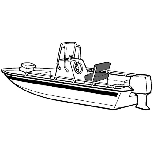 V-hull Shallow Draft Fishing Boat Cover, 18'9-19'8 x 92 Narrow, Carver