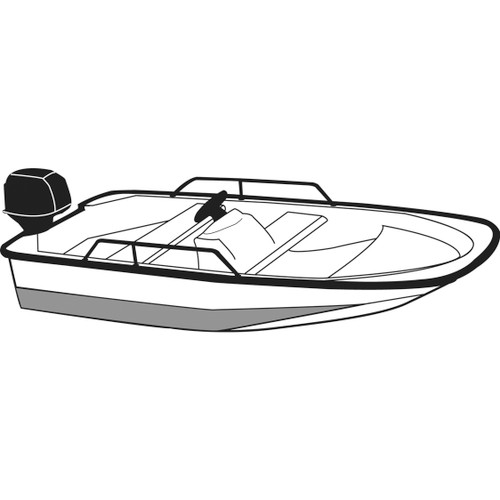 Aluminum Fishing Boat Cover, 15'9-16'8 x 88, Carver