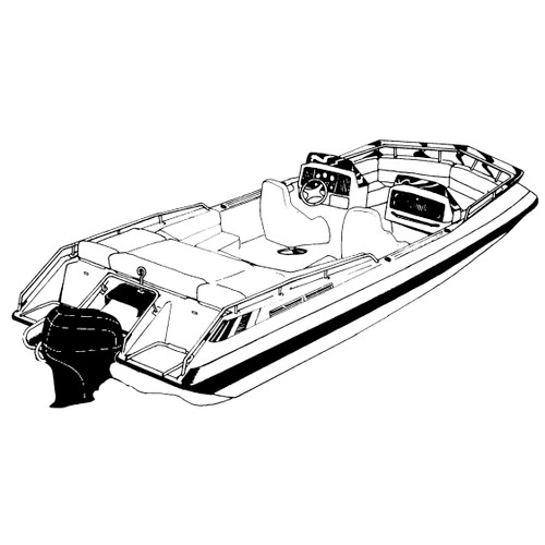 Cover Fits Deck Boat with Low Rails