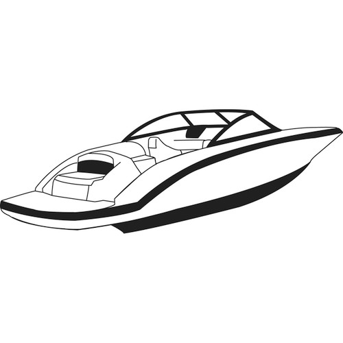 Cover Fits V-hull Runabout Boat with Walk-Thru Transom Cover Fits V-hull Runabout Boat with Walk-Thru Transom