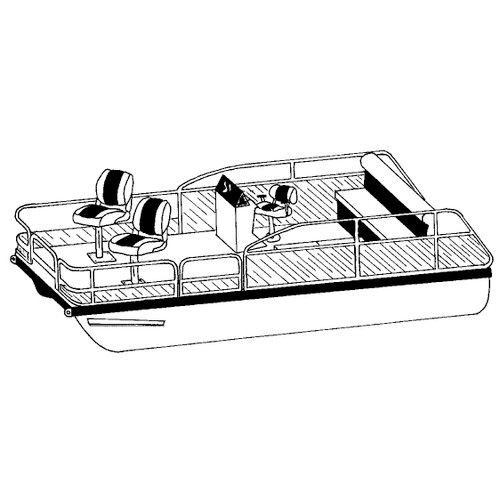 Cover Fits Pontoon with Low Rails or Fishing Chairs at Aft End of Deck Cover Fits Pontoon with Low Rails or Fishing Chairs at Aft End of Deck