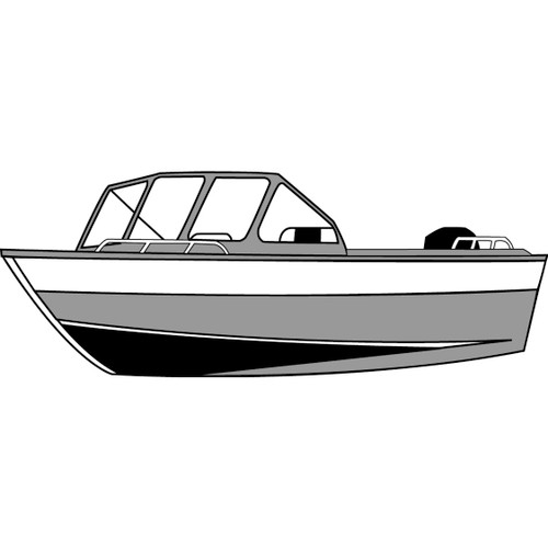Cover Fits Aluminum/Northwest Style Fishing Boat with High Windshield Mounted Forward