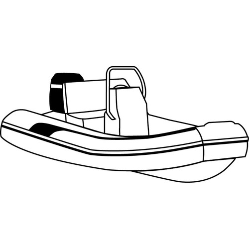 Cover Fits Inflatable Boats - Blunt Nose with Tall Center Console up to 54"