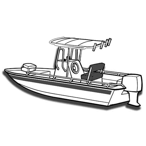 V-hull Shallow Draft Fishing Boat Cover | 18'9-19'8 x 102 | Carver |  90019W