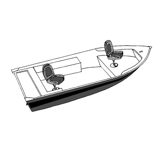 V-hull Fishing Boat Cover | 14'9-15'8 x 74 | Carver | 70115