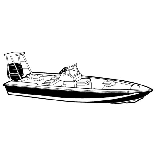V-hull Shallow Draft Fishing Boat Cover | 19'9"-20'8" x 96 