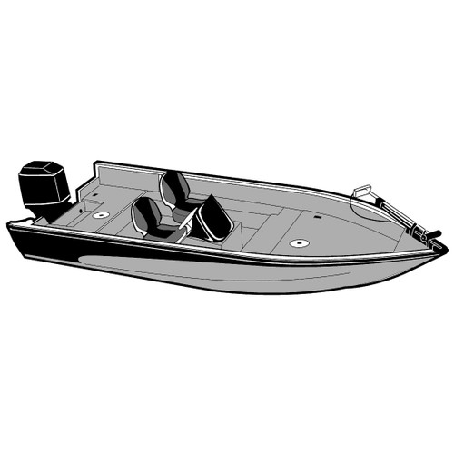 V-hull Side Console Fishing Boat Cover | 14'9-15'8 x 76 | Carver | 72215