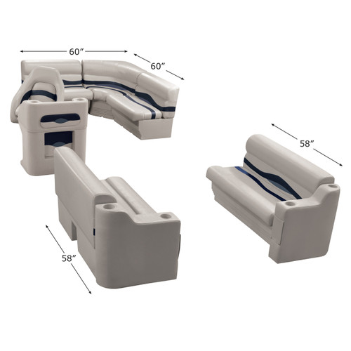 Wise Premier Pontoon Furniture Full Seat Set Ws14014 Free Shipping