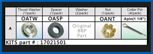 Solas hardware kit perfect for your BRP/Johnson/Evinrude A Series 9.9-15 HP Boat Motor.