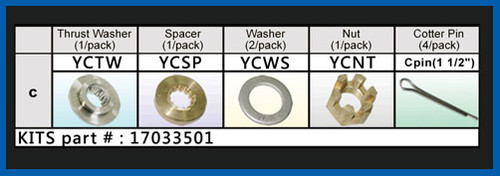 Solas hardware kit perfect for your Yamaha C Series 40-60 HP Boat Motor.