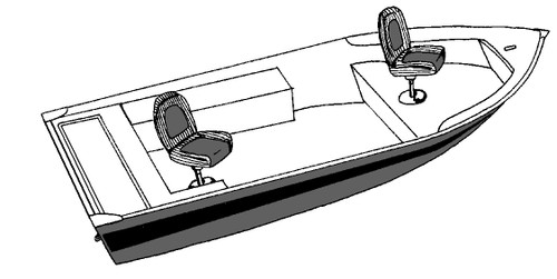 V-hull Fishing Boat Cover | 15'9-16'8 x 76 | Carver | 70116