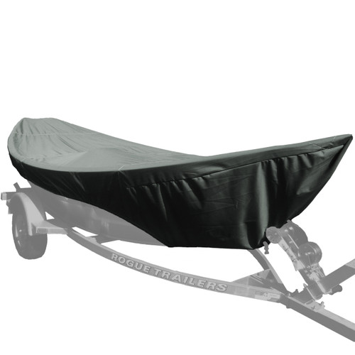 Carver specialty boat cover with haze gray duck canvas