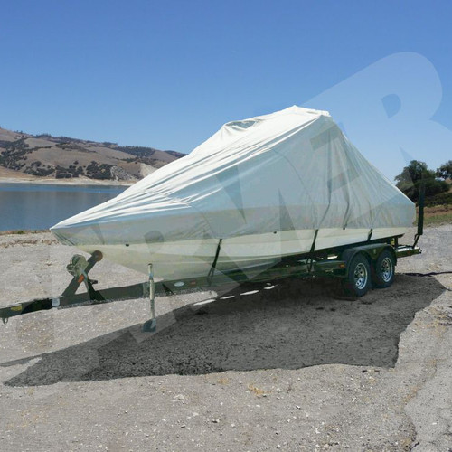 Carver over-the-tower boat cover for tournament ski boats with swim platform
