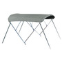 Carver 4-bow bimini top with haze gray Double Duck fabric